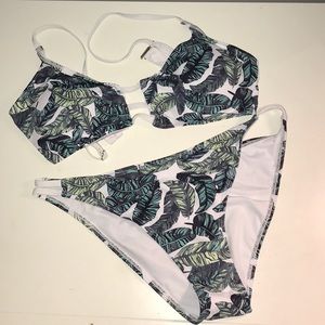 Leaf Print Bathing Suit Bikini
